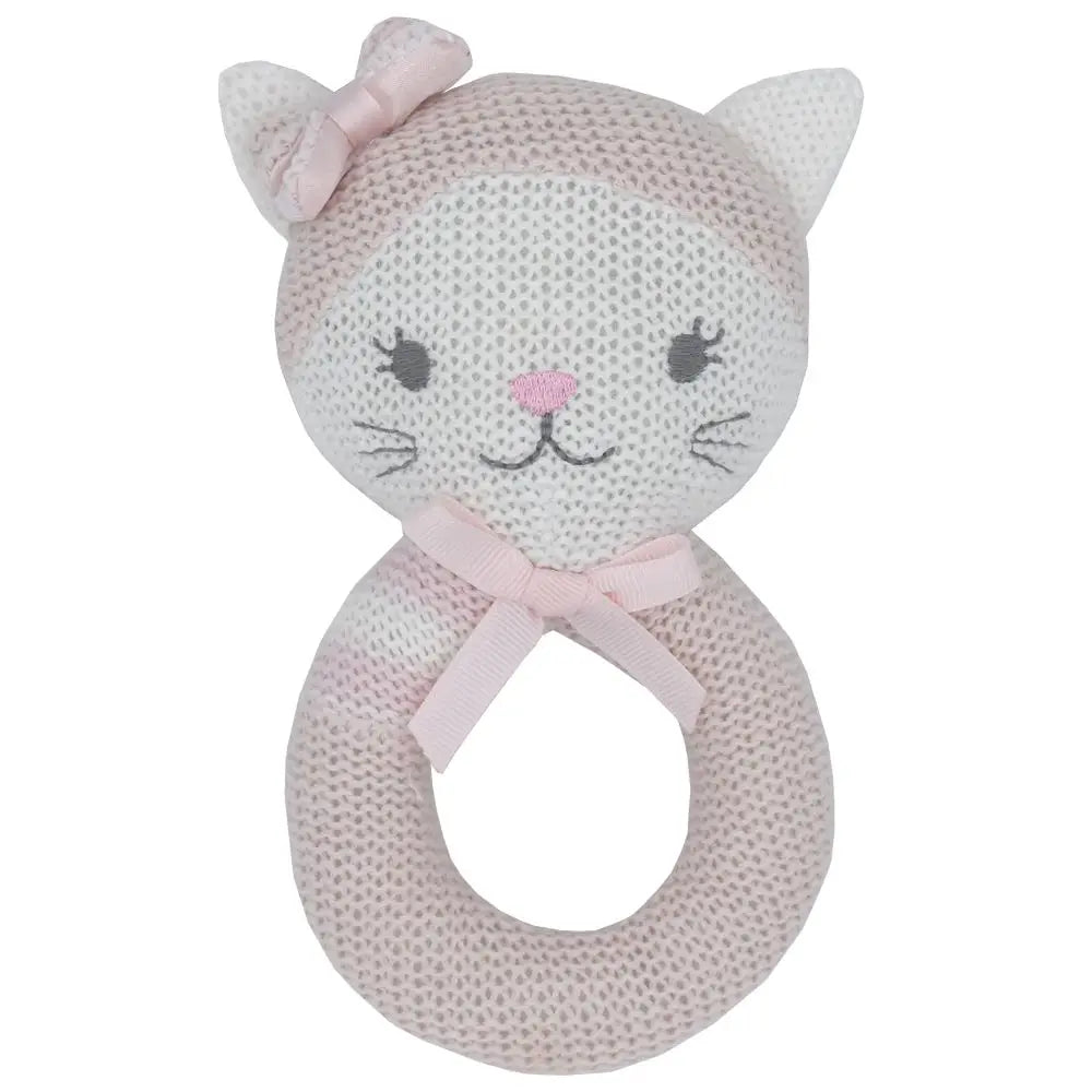 Daysi the Cat Knitted Rattle